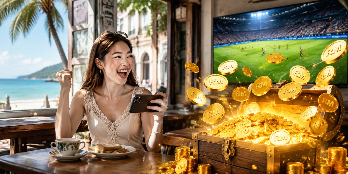 A player from Ipoh following football matches and placing bets online at bbwin
